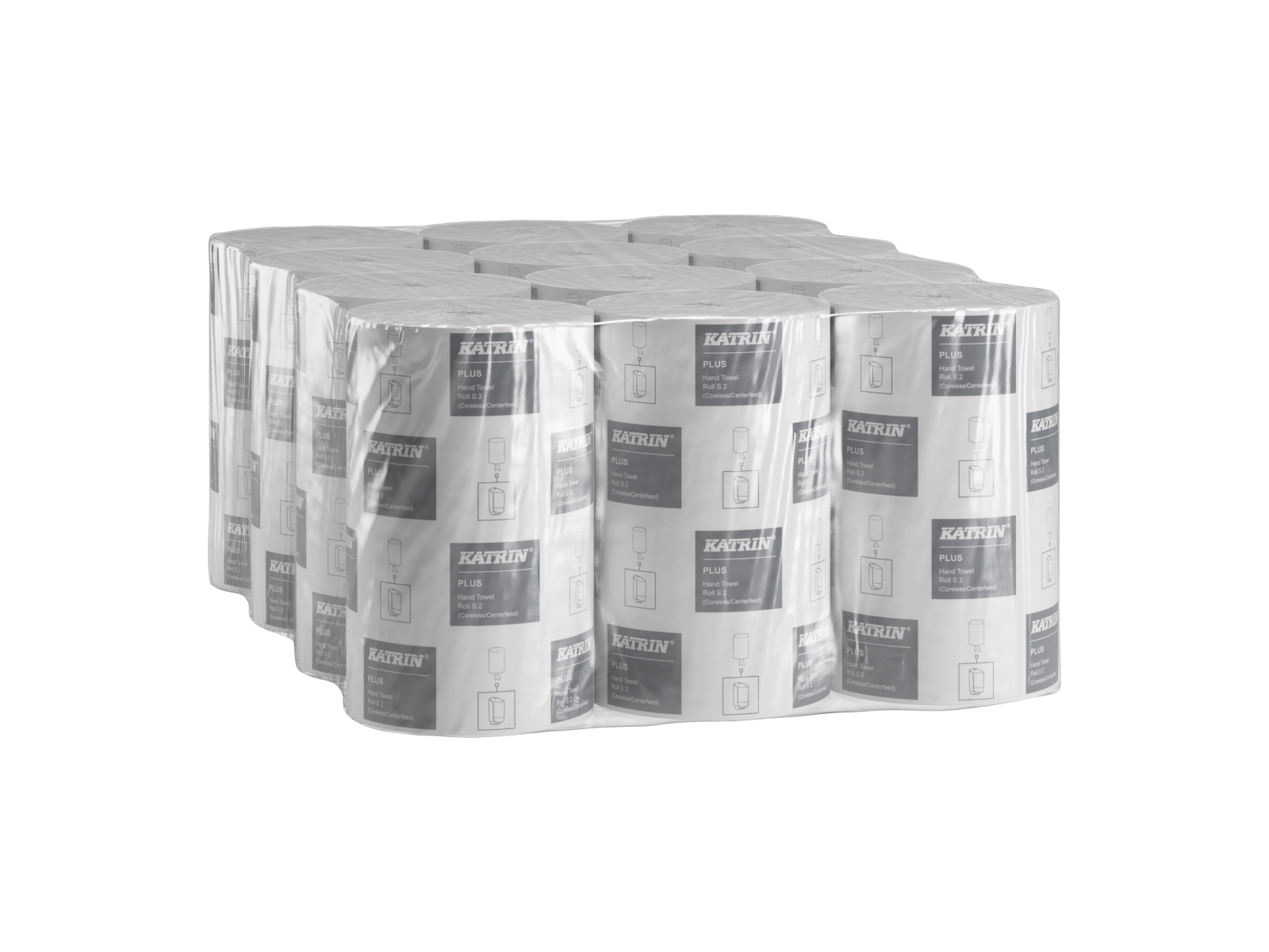 Ręcznik papierowy S Katrin 97494 Plus Premium Celuloza 12 Rolek 2-warstwowy
